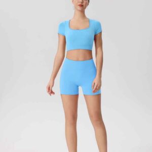 seamless gym shorts set best wholesale price RUXI supplier