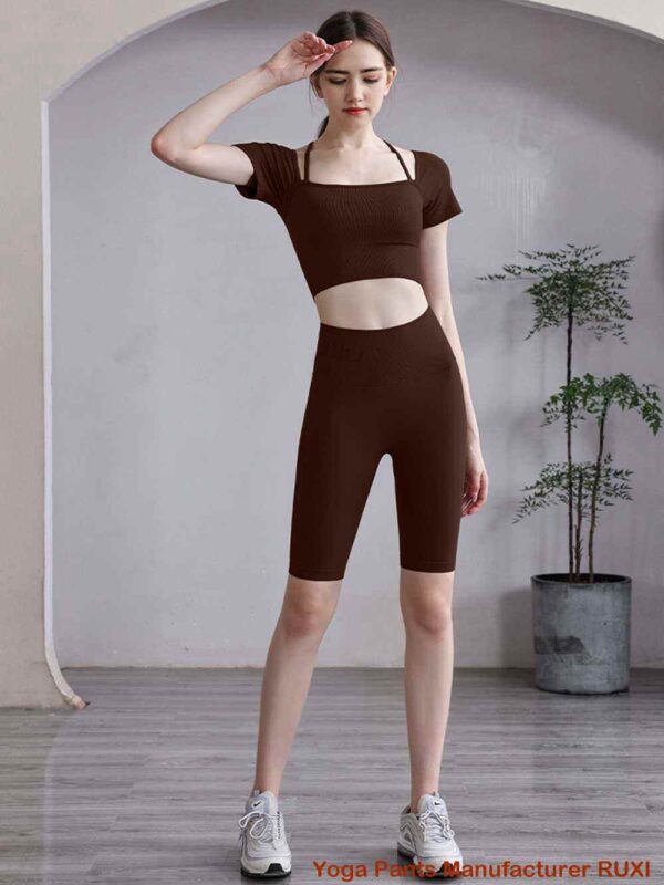 straight leg leggings with pockets wholesale RUXI OEM ODM