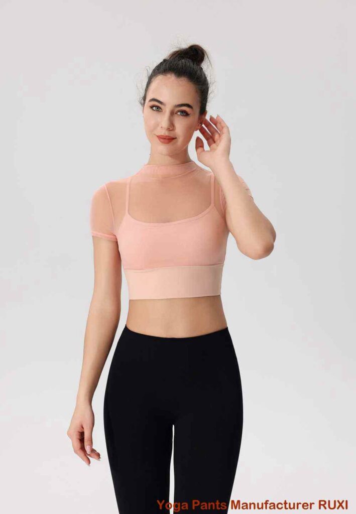 white sports bra crop top wholesale price RUXI manufacturer