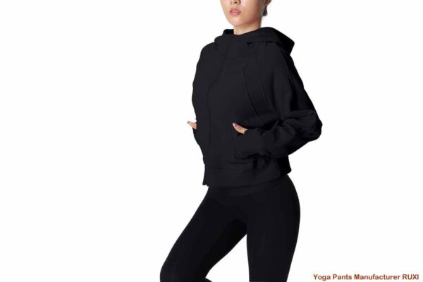 yoga shorts fold over waistband RUXI manufacturing